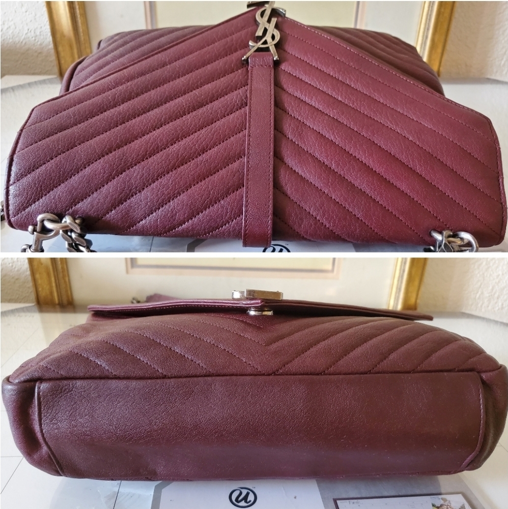 Saint Laurent Chevron Quilted Large College Bag - Picture 6 of 12